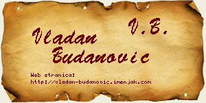 Vladan Budanović vizit kartica